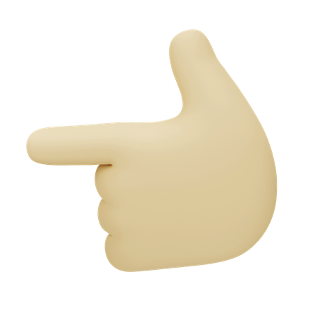 Gesto de mão apontando para a esquerda  3D Icon