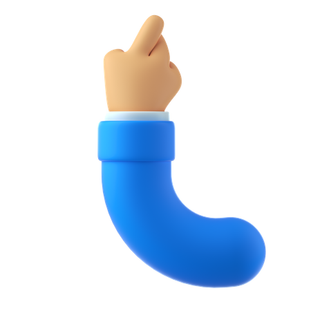Gesto de mão com dedo cruzado  3D Icon