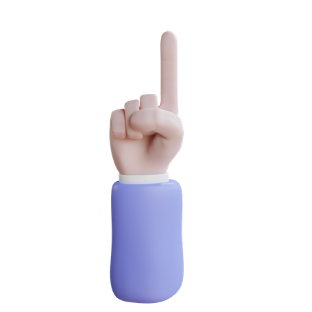 Gesto de mão com dedo indicador  3D Icon