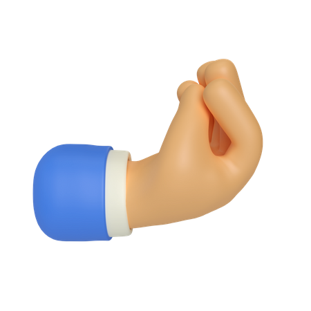 Gesto de mão com dedos comprimidos  3D Icon
