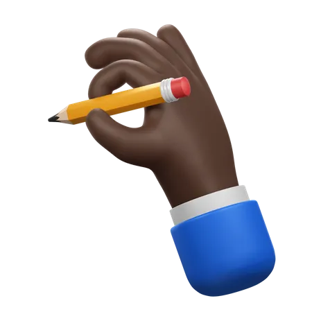 Gesto de mão com lápis  3D Icon
