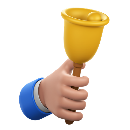 Gesto de mão com sino  3D Icon