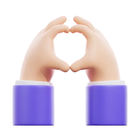 Gesto de amor com a mão  3D Icon