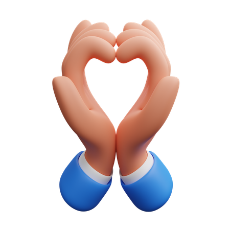 Gesto de amor com a mão  3D Icon