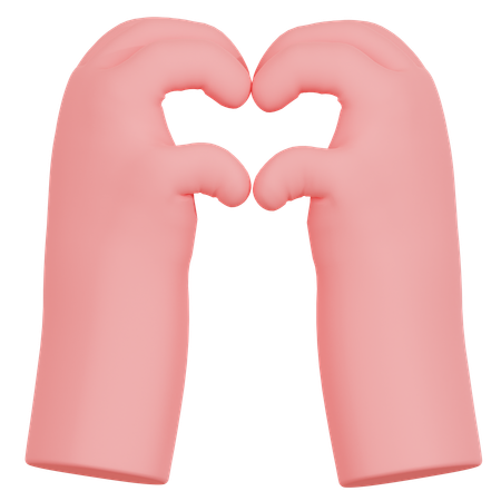 Gesto de amor com a mão  3D Icon