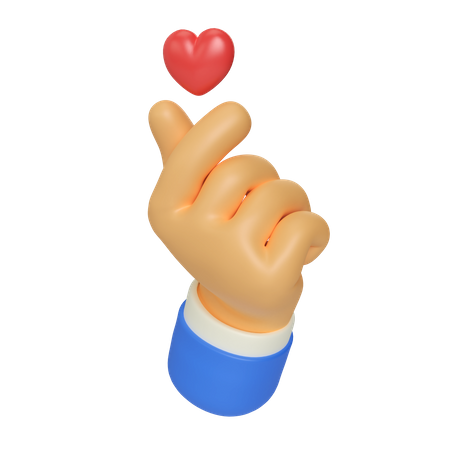 Gesto de mão de amor coreano  3D Icon