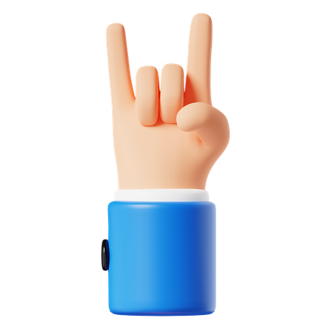 Gesto de mão de chifre  3D Icon