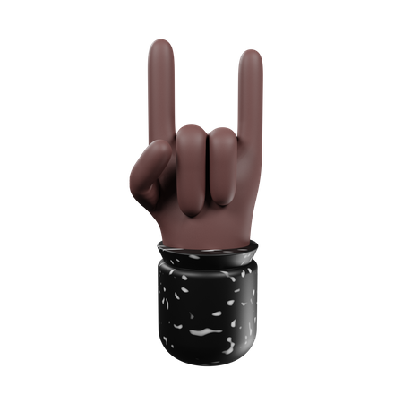 Gesto de mão de chifres  3D Icon
