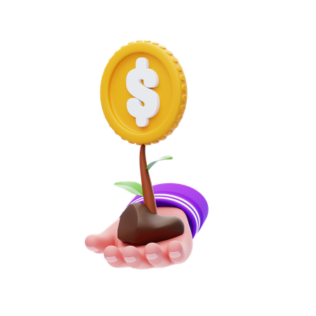 Gesto de mão de investimento  3D Icon