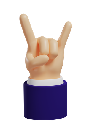 Gesto de mão de pedra  3D Icon