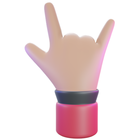 Gesto de mão de pedra  3D Icon