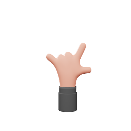 Gesto de mão de pedra  3D Icon