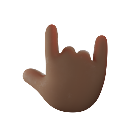 Gesto de mão de pedra  3D Icon