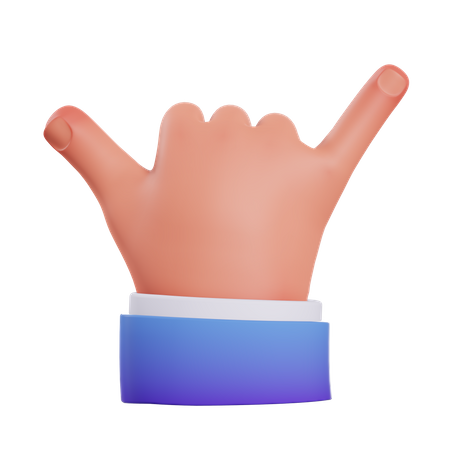 Gesto de mão de pedra  3D Icon