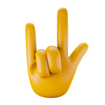 Gesto de mão de pedra  3D Icon