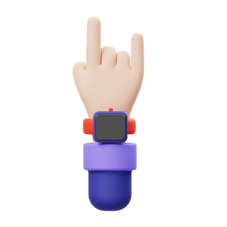 Gesto de mão de pedra  3D Icon