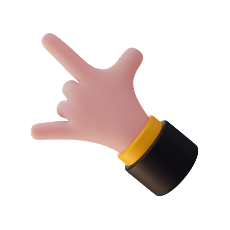 Gesto de mão de pedra  3D Icon