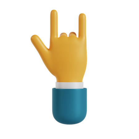 Gesto de mão de pedra  3D Icon