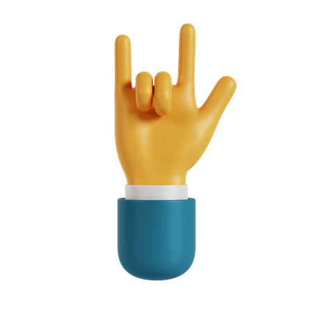 Gesto de mão de pedra  3D Icon