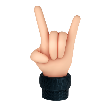 Gesto de mão de pedra  3D Icon