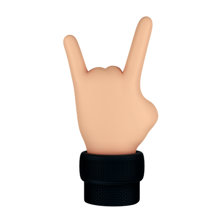 Gesto de mão de pedra  3D Icon