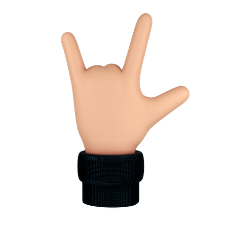 Gesto de mão de pedra  3D Icon