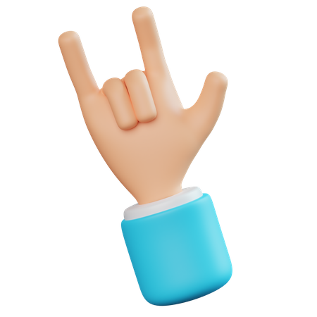 Gesto de mão de pedra  3D Icon
