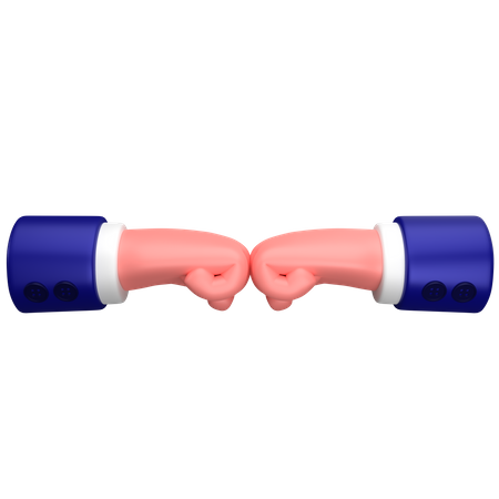 Gesto de mão de soco de empresário  3D Icon