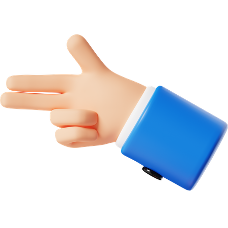 Gesto de mão com dedo de arma  3D Icon