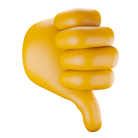 Gesto de mão diferente ou polegar para baixo  3D Icon