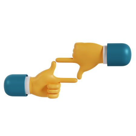 Gesto de mão do quadro  3D Icon