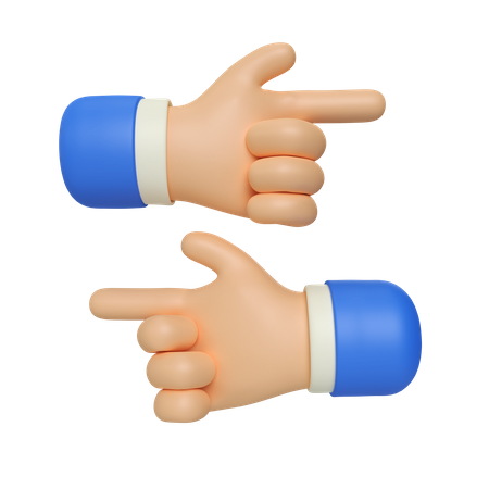 Gesto de mão índice de backhand  3D Icon