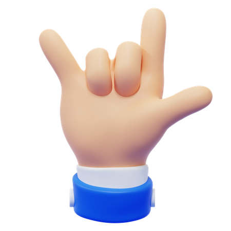 Gesto de mão metálica  3D Icon