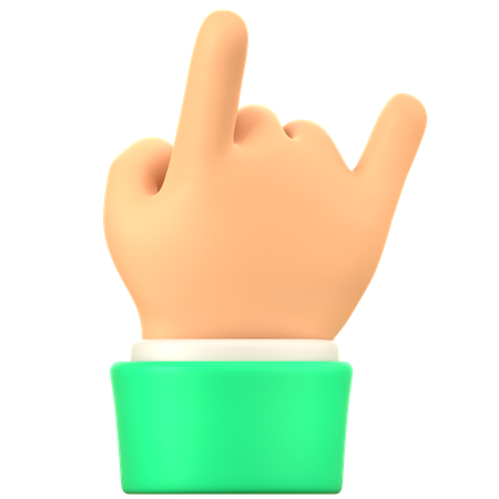 Gesto de mão metálica  3D Icon