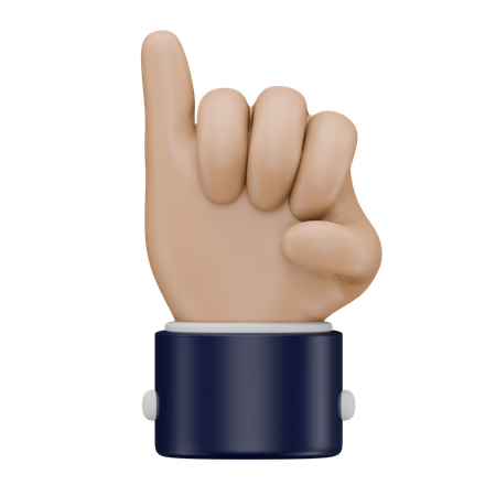 Gesto de mão mindinho  3D Icon