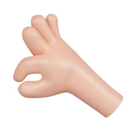 Pequeno gesto com a mão  3D Icon