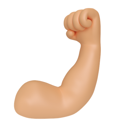 Gesto de mão muscular forte  3D Icon