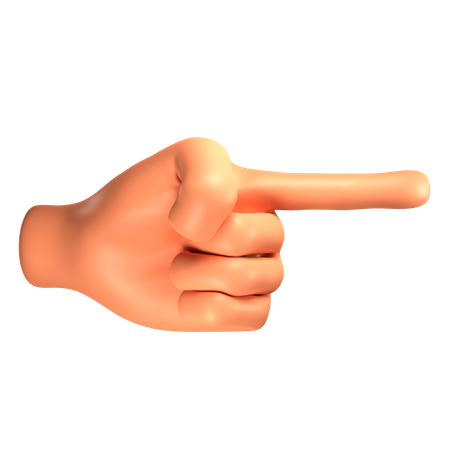 Gesto de mão na direção certa  3D Icon