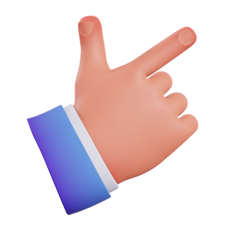 Gesto de mão na direção certa  3D Icon