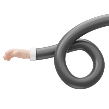 Gesto de mão relaxado  3D Icon