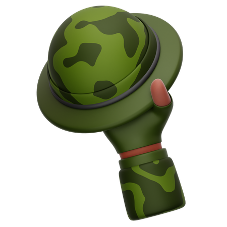 Soldado de gesto de mão  3D Icon