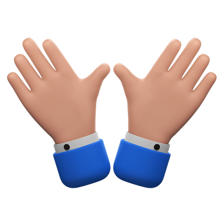 Gesto de mãos abertas  3D Icon