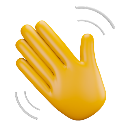 Gesto de onda com a mão  3D Icon