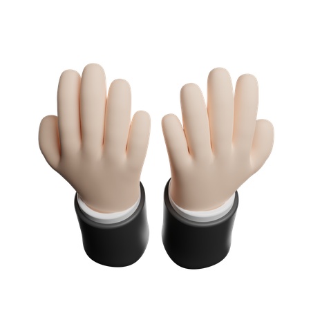 Gesto de oração com a mão  3D Icon