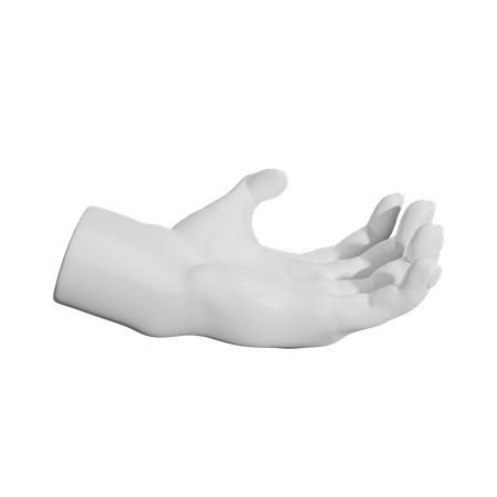 Gesto de oração com a mão  3D Illustration