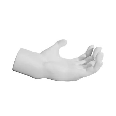 Gesto de oração com a mão  3D Illustration