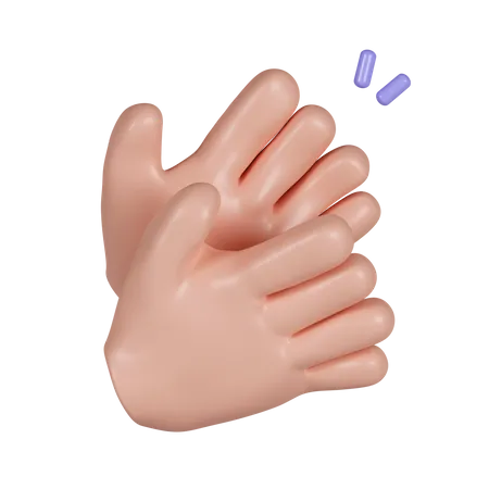 Bater palmas, gesto de mão  3D Icon