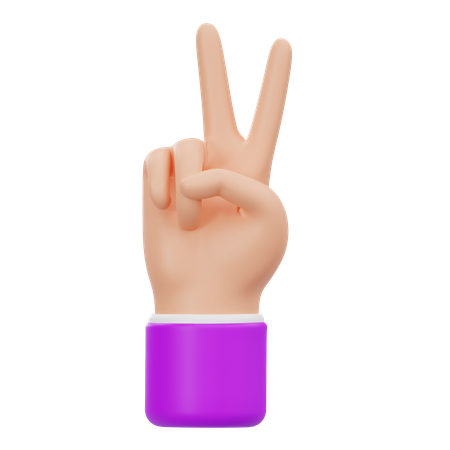 Gesto de paz  3D Icon