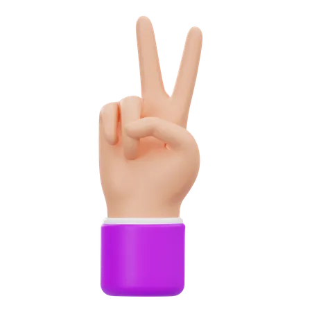 Gesto de paz  3D Icon