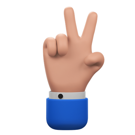 Gesto de paz com a mão  3D Icon